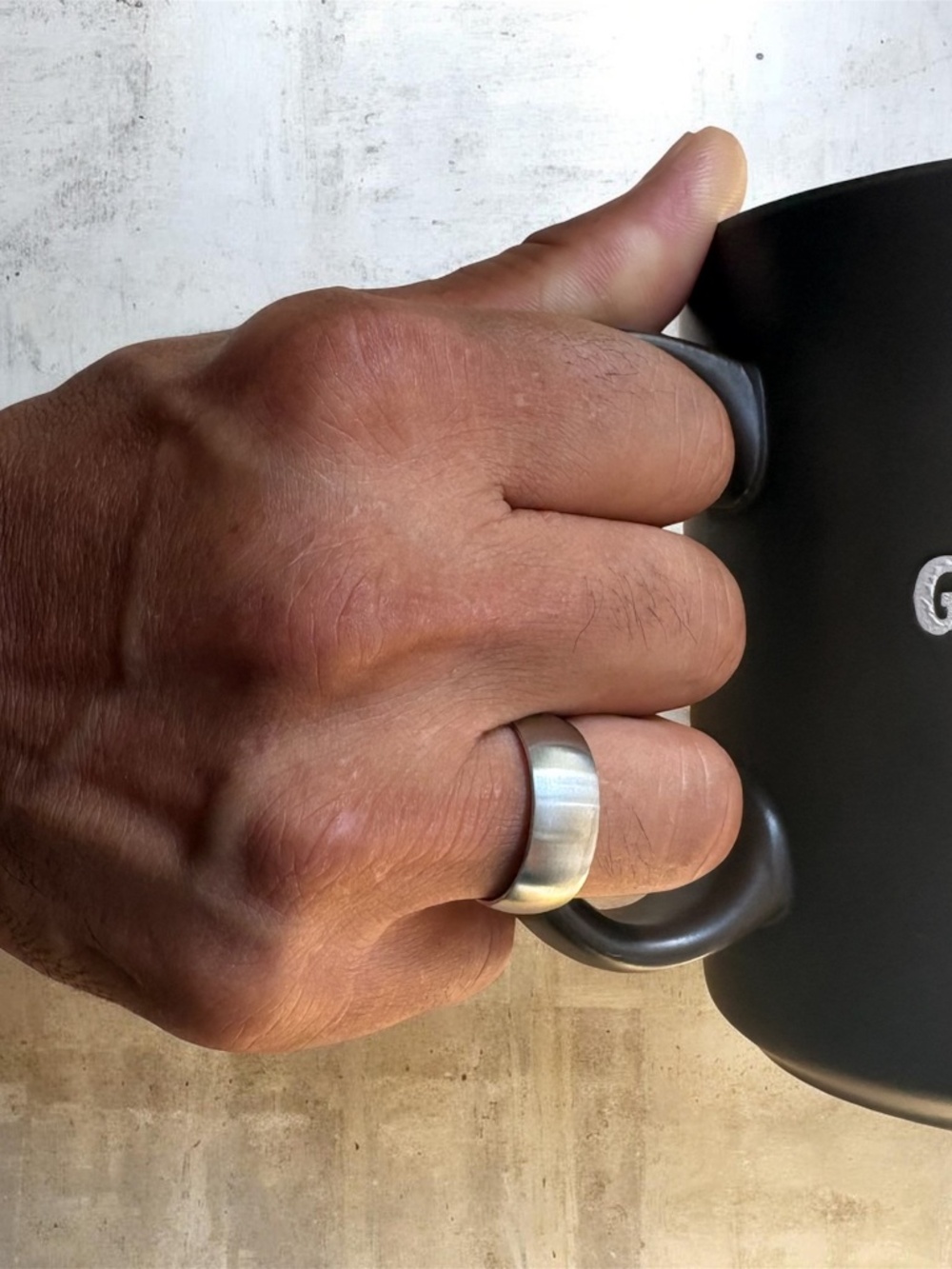 Stainless Steel Brushed Rounded Blank Ring